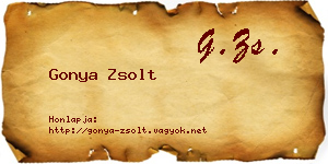 Gonya Zsolt névjegykártya